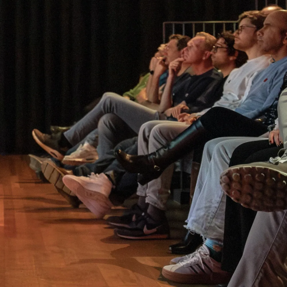 An attentive audience in the front rows